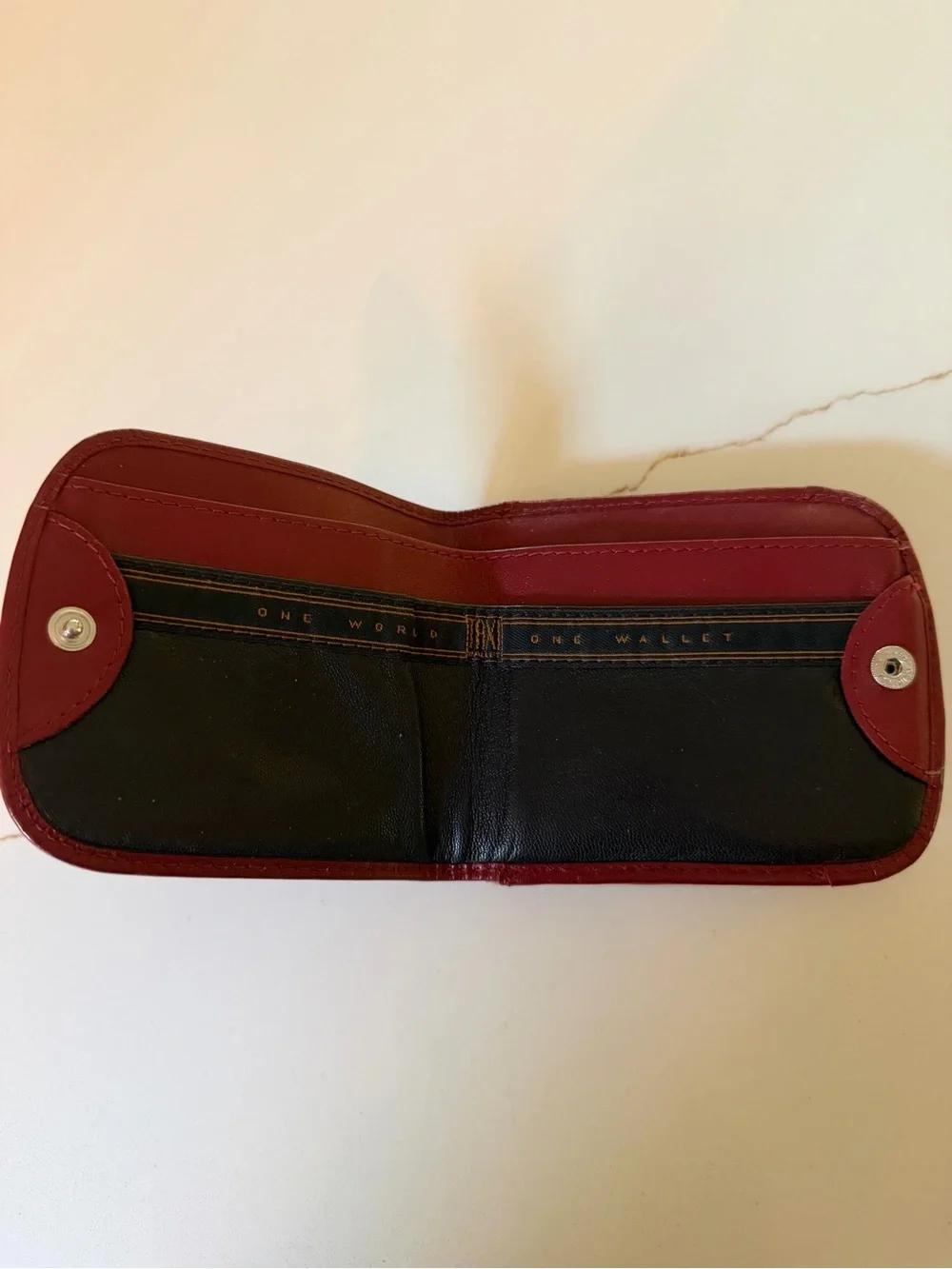 Taxi Wallet one world one wallet Compact red  Leather Coin Pouch